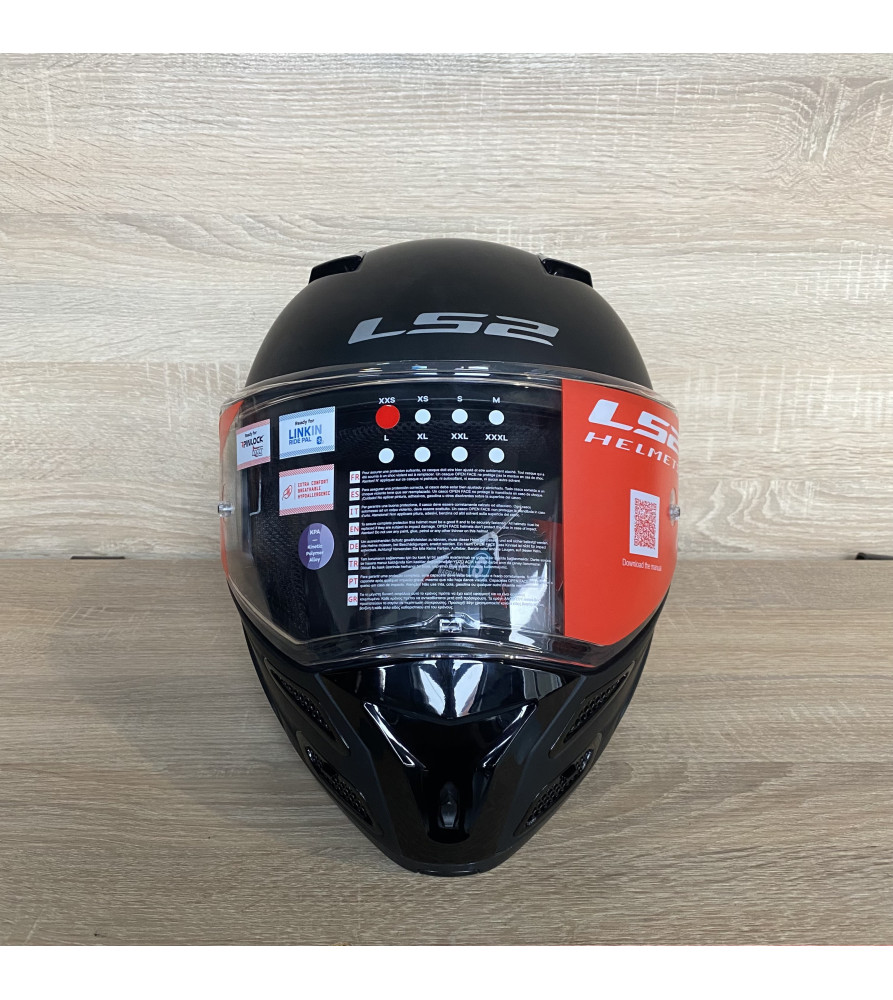 LS2 FF 324  METRO EVO  MATT BLACK   XXS