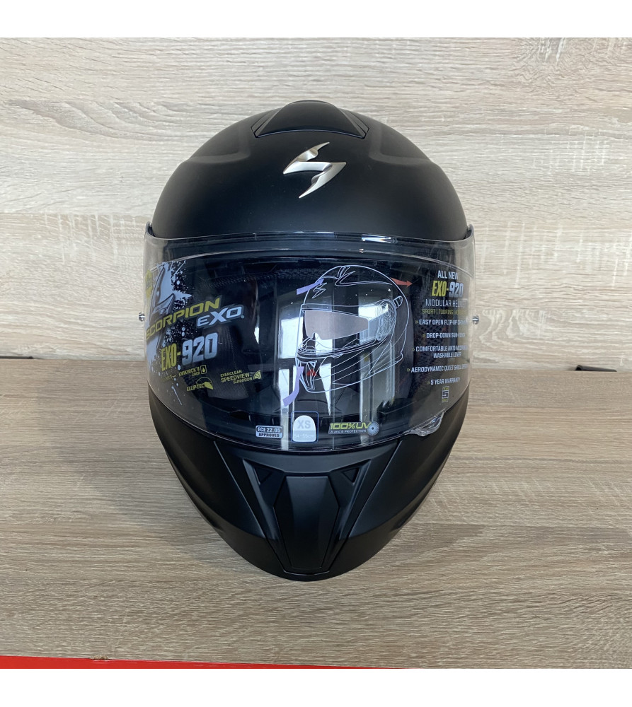 Scorpion EXO-920 Matt Black Flip Up XS