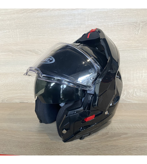 Мотоциклетний шолом HJC i100 Flip-Up - Металевий чорний - XS : 54 - 55