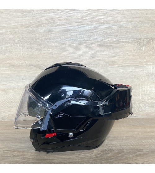 Мотоциклетний шолом HJC i100 Flip-Up - Металевий чорний - XS : 54 - 55