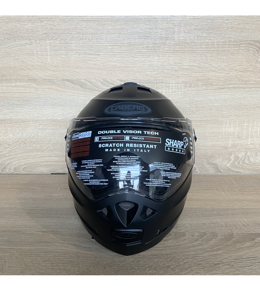 Caberg Duke 2 Motorcycle Motorbike Flip Up Front Modular Helmet Matt Black XS