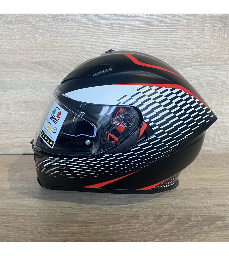 AGV K5-S Thunder Matt Black/Red/White M-L