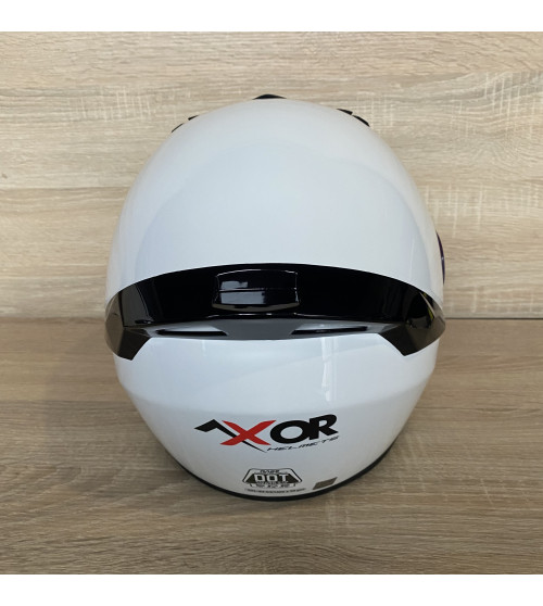 Axor Rage Full Face Motorcycle Helmet -White - 2XL : 63 - 64