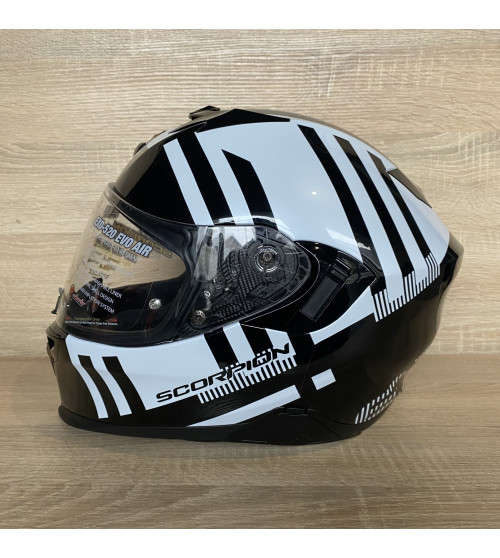 шолом Scorpion Exo 520 Evo Air - Banshee білий / чорний - XL: 61 - 62