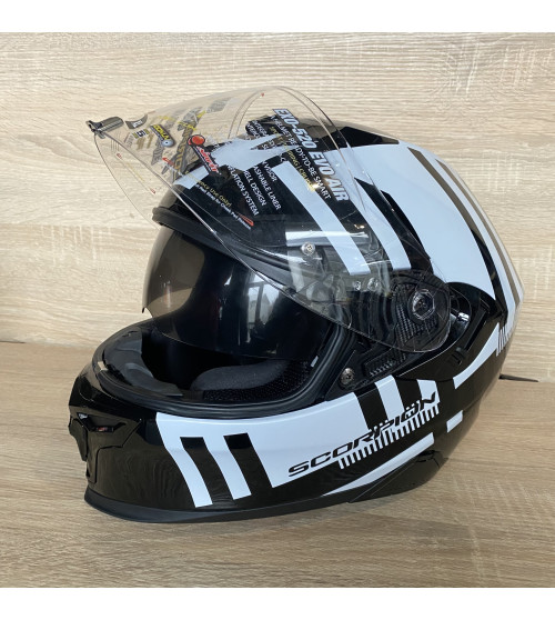 шолом Scorpion Exo 520 Evo Air - Banshee білий / чорний - XL: 61 - 62