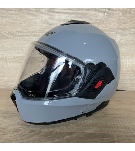 Motorcycle helmet, Nolan M120-1 flip over modular, grey LARGE,