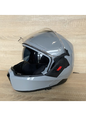 Motorcycle helmet, Nolan M120-1 flip over modular, grey LARGE,