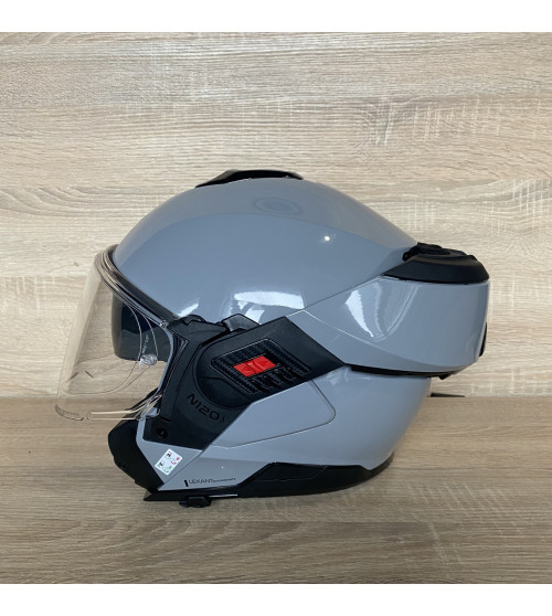 Motorcycle helmet, Nolan M120-1 flip over modular, grey LARGE,