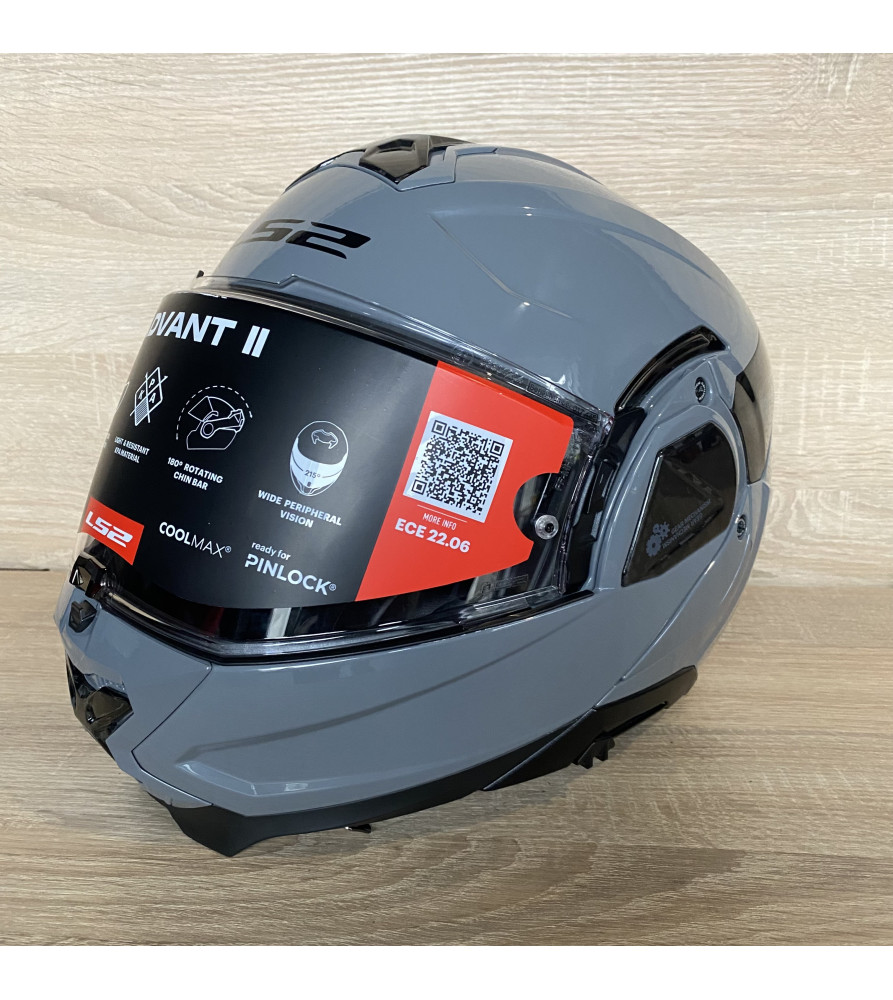 Мотоциклетний шолом LS2 Advant II Flip Up - Nardo Grey - M: 57 - 58
