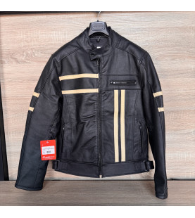 Чоловіча байкерська шкіряна куртка розміру M
