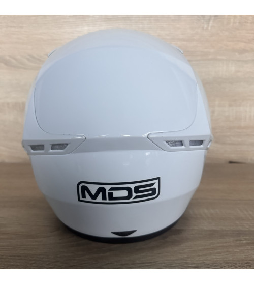MDS M13 Solid Full-Face Motorcycle Helmet White L