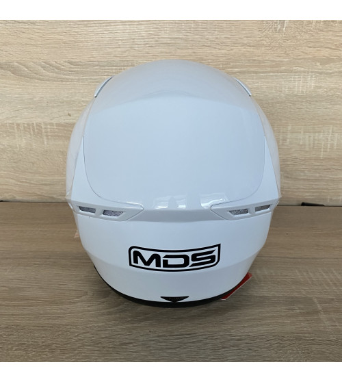 MDS M13 Solid Full-Face Motorcycle Helmet White S