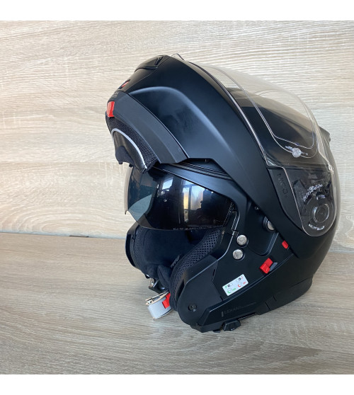 Мотошолом Nolan N100-6 Classico Flip Up - Matt Black - M : 57 - 58