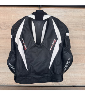 Шкіряна куртка RST TracTech Evo 2 чорно-біла із захистом, UK 44 XL