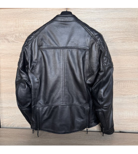2025 Oxford Products Route 73 2.0 M Leather Motorcycle Jacket CE AA Rated Black