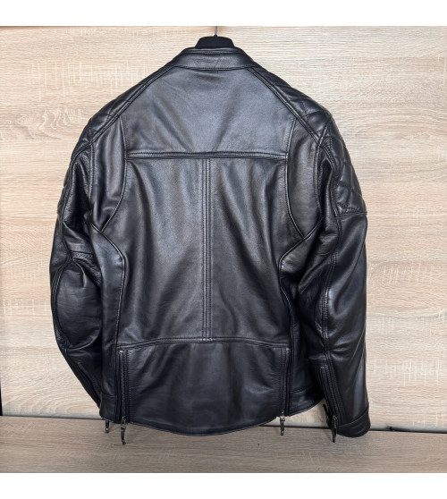 2025 Oxford Products Route 73 2.0 M Leather Motorcycle Jacket CE AA Rated Black