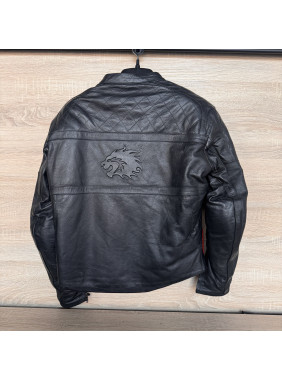 Чоловіча шкіряна байкерська мотоциклетна куртка BKS з бронею, M-L  БУ