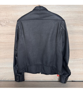 JOHN By JOHN RICHMOND Leather Biker Jacket Black Size M