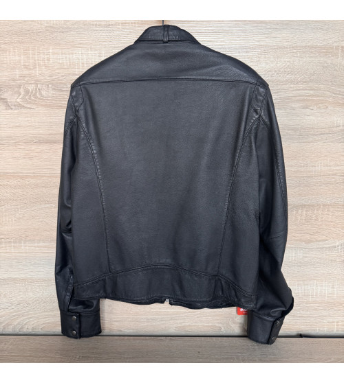 JOHN By JOHN RICHMOND Leather Biker Jacket Black Size M