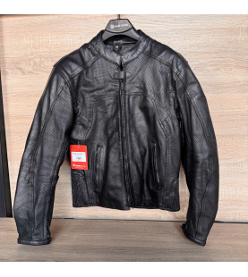 Шкіряна мотоциклетна куртка чорного кольору, розмір M БУ