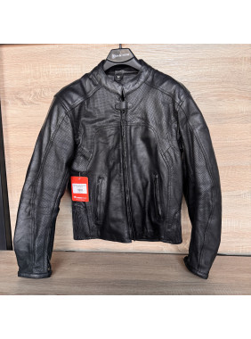 Шкіряна мотоциклетна куртка чорного кольору, розмір M БУ