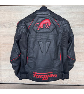 Motorbike Furygan Raptor Evo Leather Jacket Red and Black L