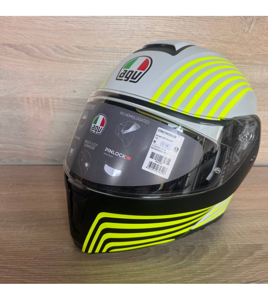 Шолом AGV Street Modular Iseo /Black/Yellow - M