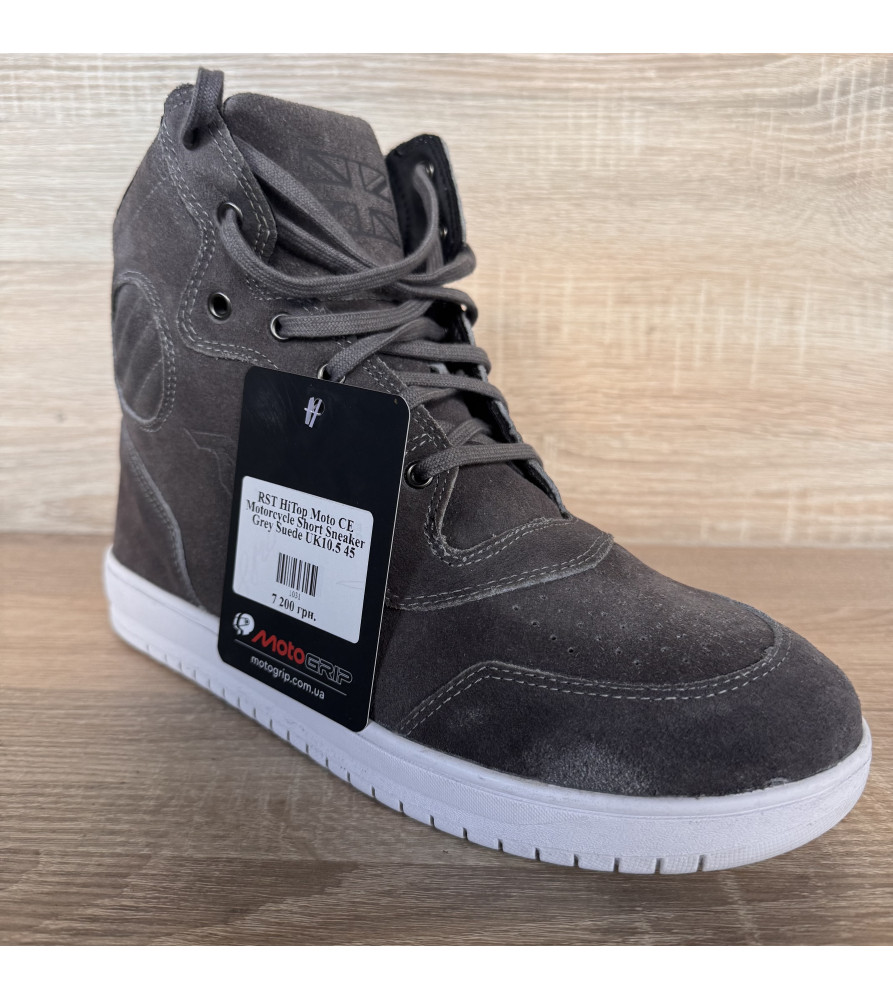 RST HiTop Moto CE Motorcycle Short Sneaker Grey Suede UK10.5  45