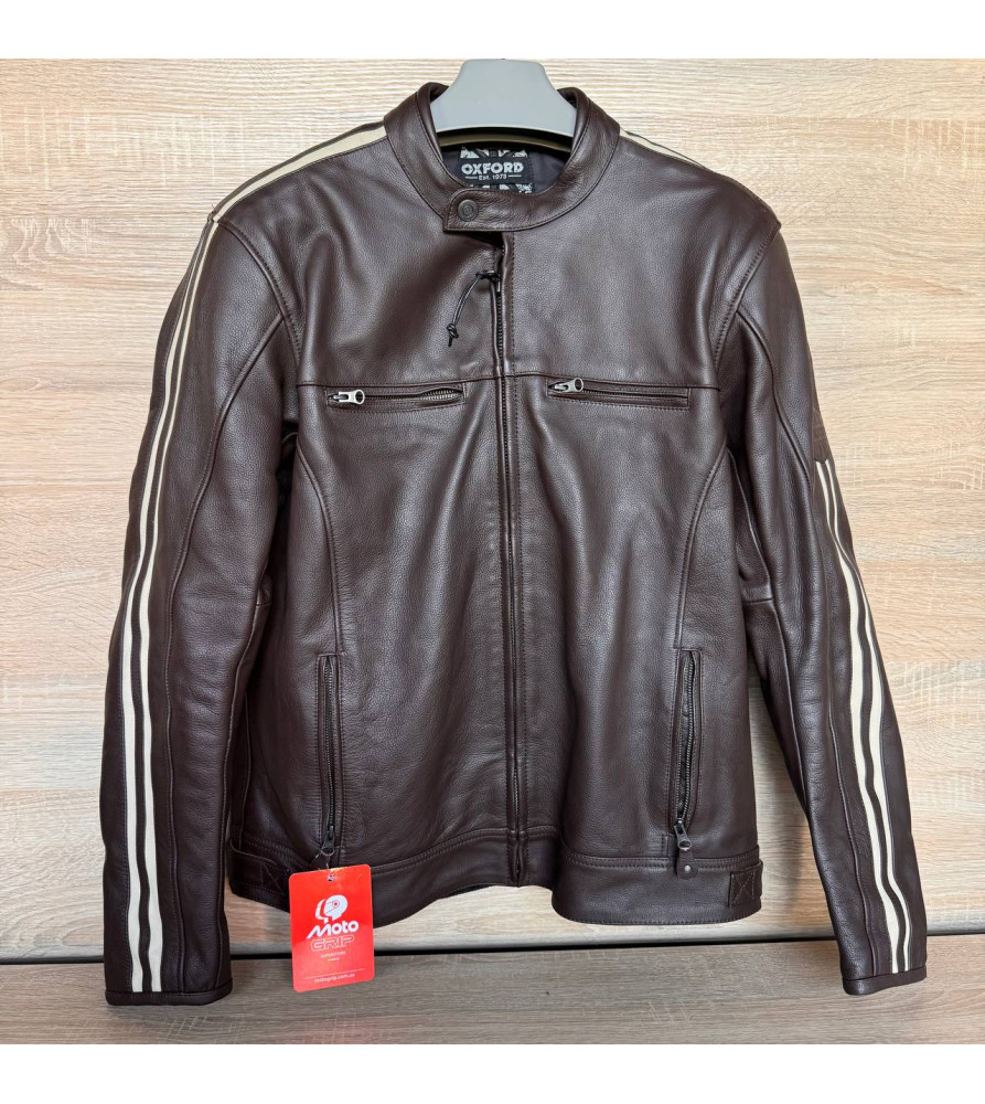 Шкіряна куртка Oxford Bladon коричневого кольору (2XL 46)