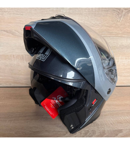 AGV Street Modular Levico Motorcycle Helmet Grey Silver  L
