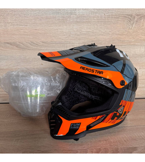 AEROSTSR DAZZLE BLACK WITH ORANGE XL