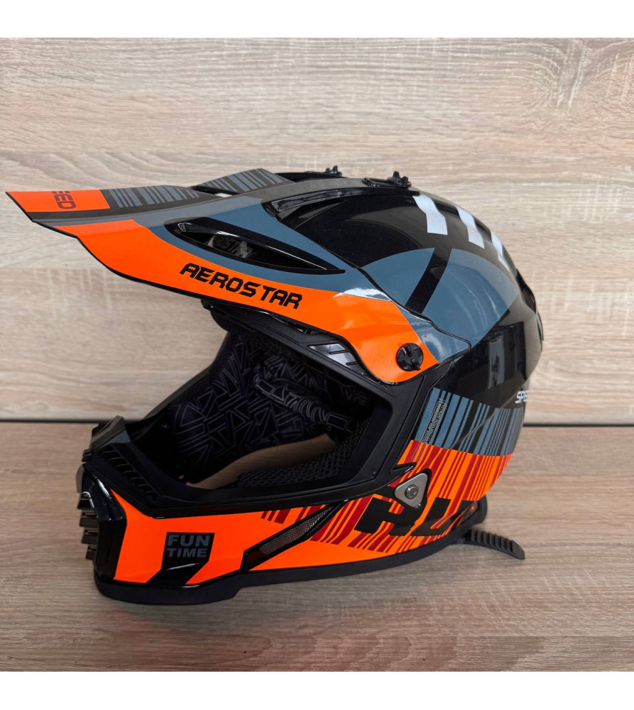 AEROSTSR DAZZLE BLACK WITH ORANGE XL