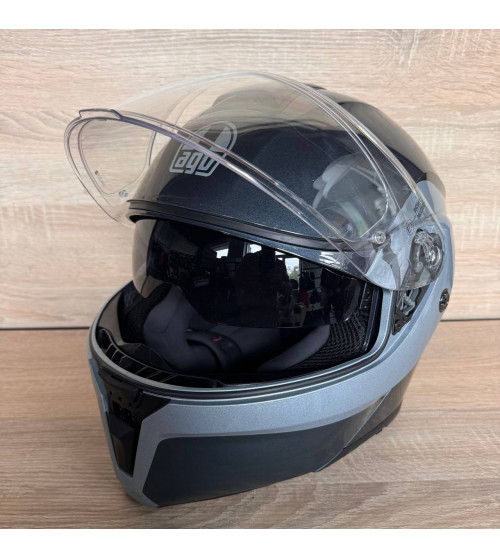 AGV Street Modular Levico Motorcycle Helmet Grey Silver  L
